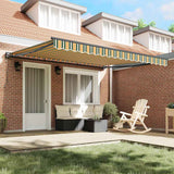 Retractable Awning Green and Yellow 400x300 cm Fabric