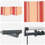 Retractable Awning Manual Yellow and orange 400 x 350 cm Fabric
