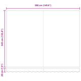 Awning Manual Black 400 x 350 cm Fabric