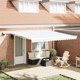 Retractable Awning with Manual 400 x 350 cm White