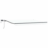 Retractable Awning Manual White 400 x 350 cm Fabric