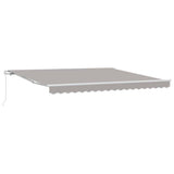 Retractable Awning Manual Light grey 400 x 350 cm Fabric, Metal