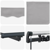 Retractable Awning Manual Light grey 400 x 350 cm Fabric