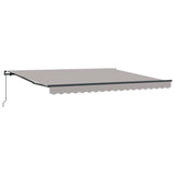 Retractable Awning Manual Light grey 400 x 350 cm Fabric