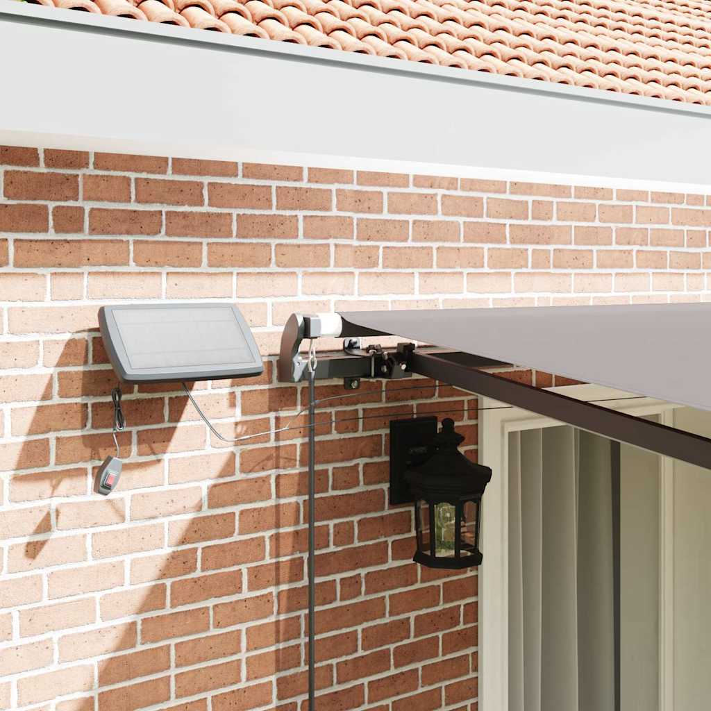 Retractable Awning Manual Light grey 400 x 350 cm Fabric
