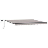 Retractable Awning Manual Light grey 400 x 350 cm Fabric