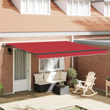 Retractable Awning Manual Red 400 x 350 cm Fabric