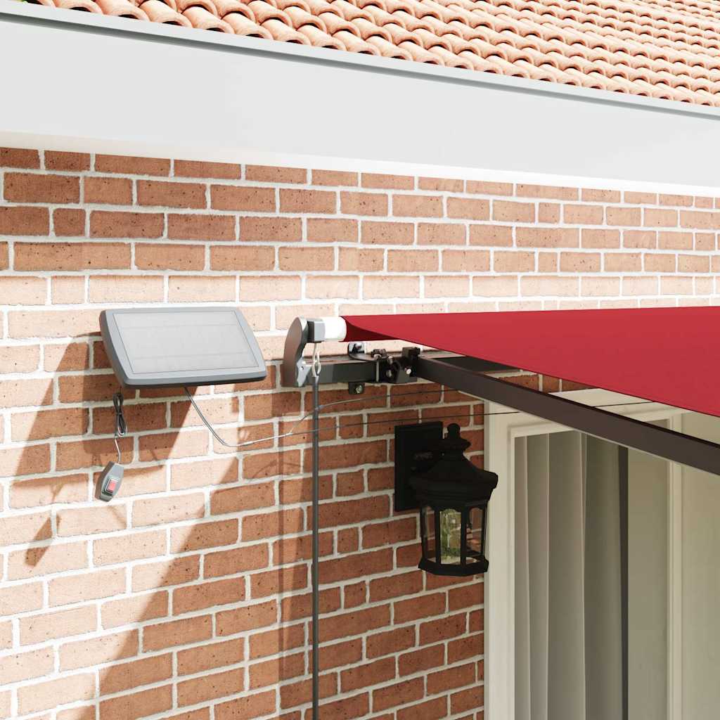 Retractable Awning Manual Red 400 x 350 cm Fabric