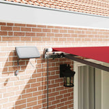 Retractable Awning Manual Red 400 x 350 cm Fabric