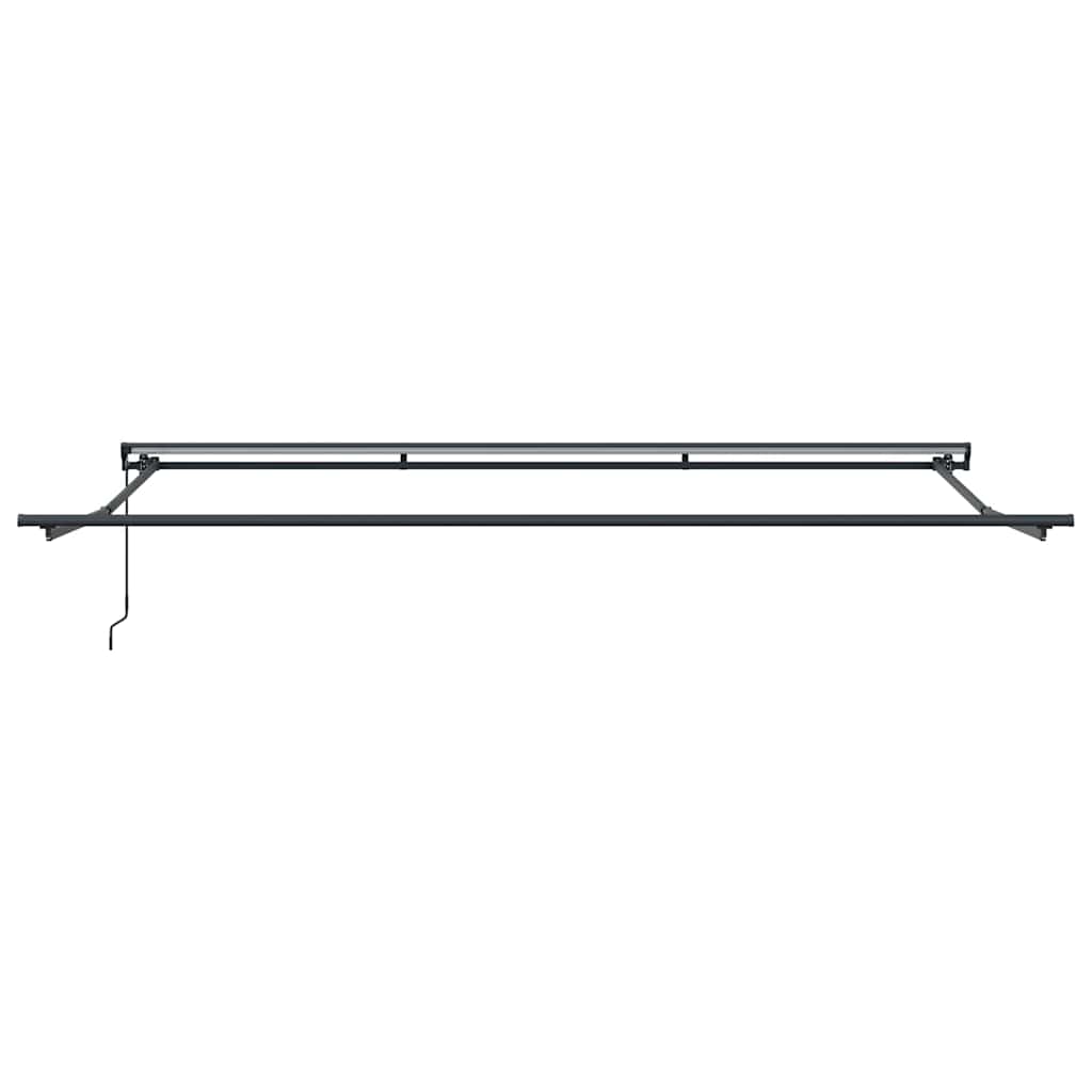 Retractable Awning Manual Blue and White 450x300 cm Fabric
