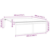 Retractable Awning Manual Blue and white 450 x 300 cm Fabric