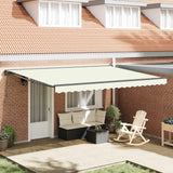 Retractable Awning Cream 450 x 300 cm Aluminium and Fabric