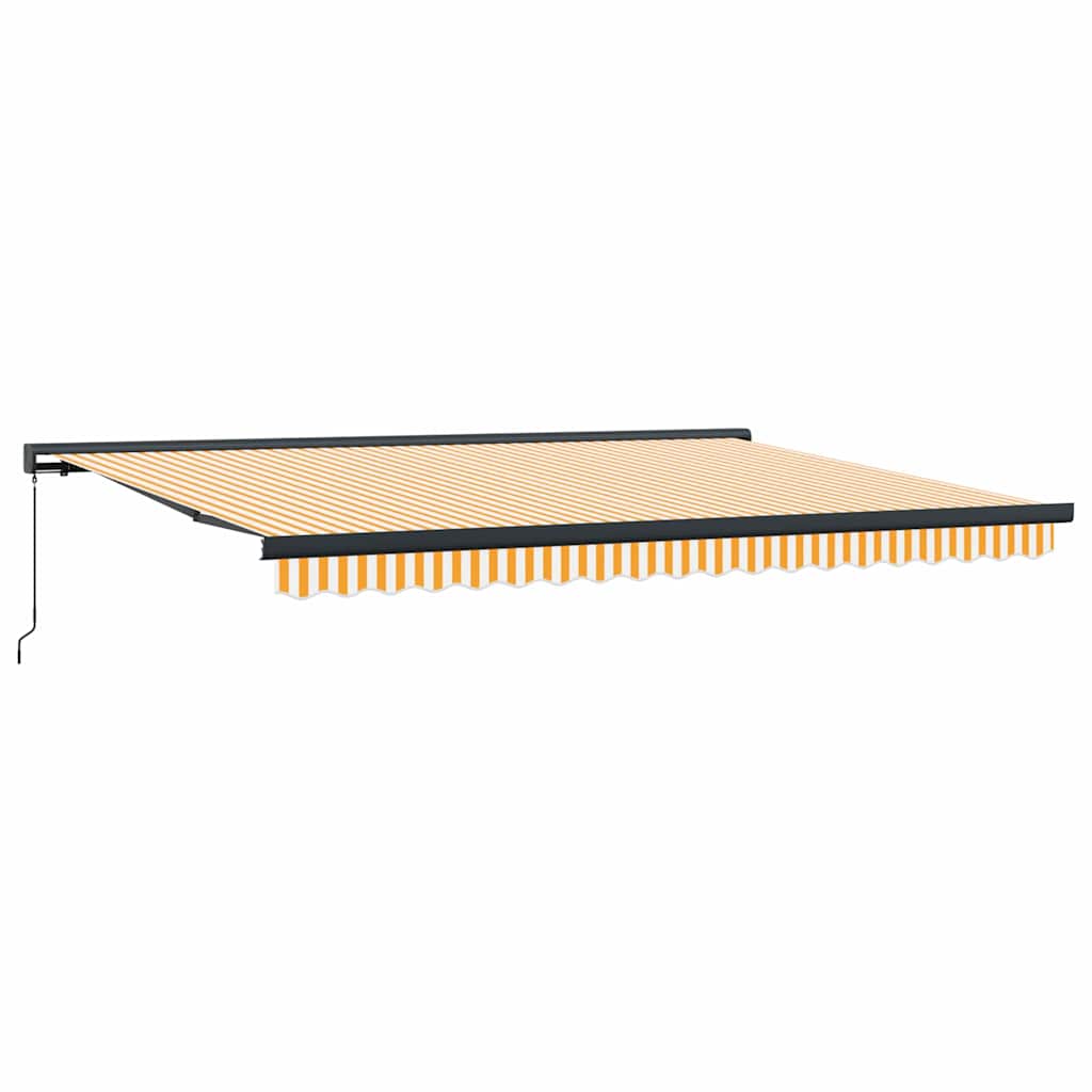 Retractable Awning Orange and White 450 x 300 cm