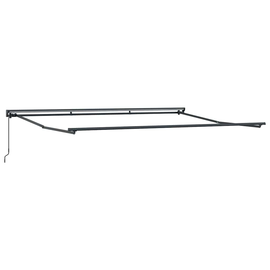 Retractable Awning Manual Orange and White 450x300 cm Fabric