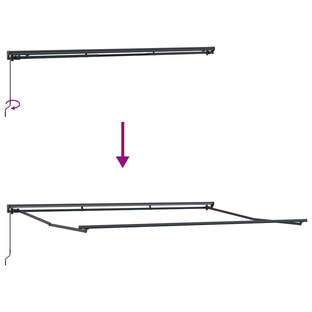 Retractable Awning Manual Orange and White 450x300 cm Fabric