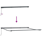Retractable Awning Manual Orange and White 450x300 cm Fabric