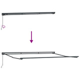Retractable Awning Manual Yellow and White 450 x 300 cm