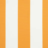 Retractable Awning Manual Yellow and White 450 x 300 cm