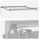 Retractable Awning Orange and White 450x300 cm Fabric