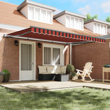Retractable Awning Manual Orange and brown 450 x 300 cm