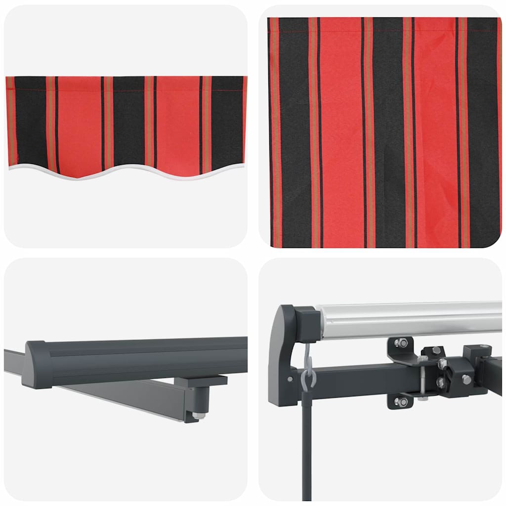 Retractable Awning Manual Orange and brown 450 x 300 cm Fabric