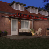 Retractable Awning Manual Orange and brown 450 x 300 cm Fabric