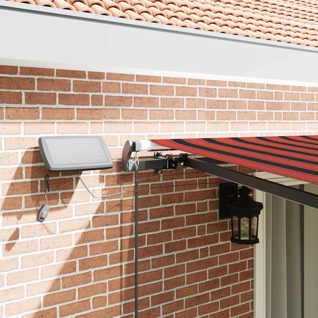 Retractable Awning Manual Orange and brown 450 x 300 cm Fabric