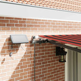 Retractable Awning Manual Orange and brown 450 x 300 cm Fabric