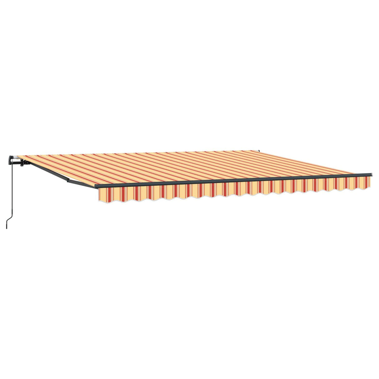 Retractable Awning Manual Yellow and Orange 450 x 300 cm