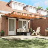 Retractable Awning Manual Yellow and Orange 450x300 cm Fabric