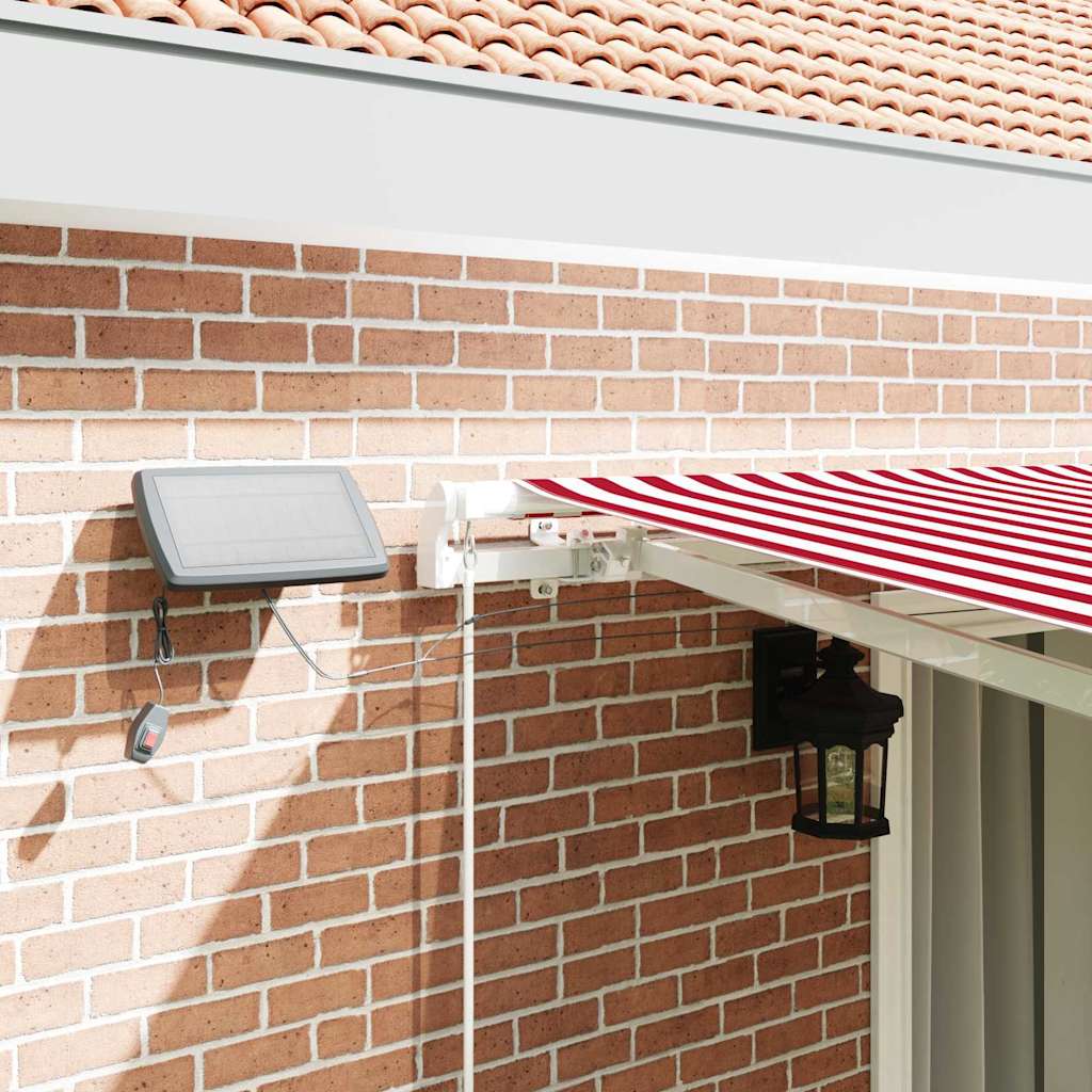 Retractable Awning with Manual 450 x 300 cm Red and white