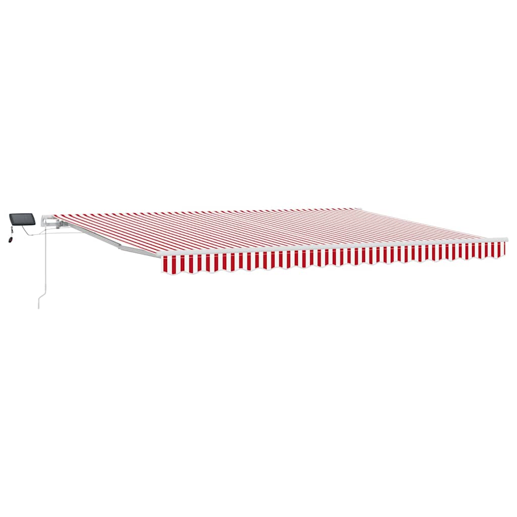 Retractable Awning with Manual 450 x 300 cm Red and white