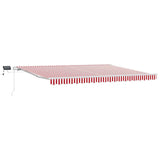 Retractable Awning with Manual 450 x 300 cm Red and white