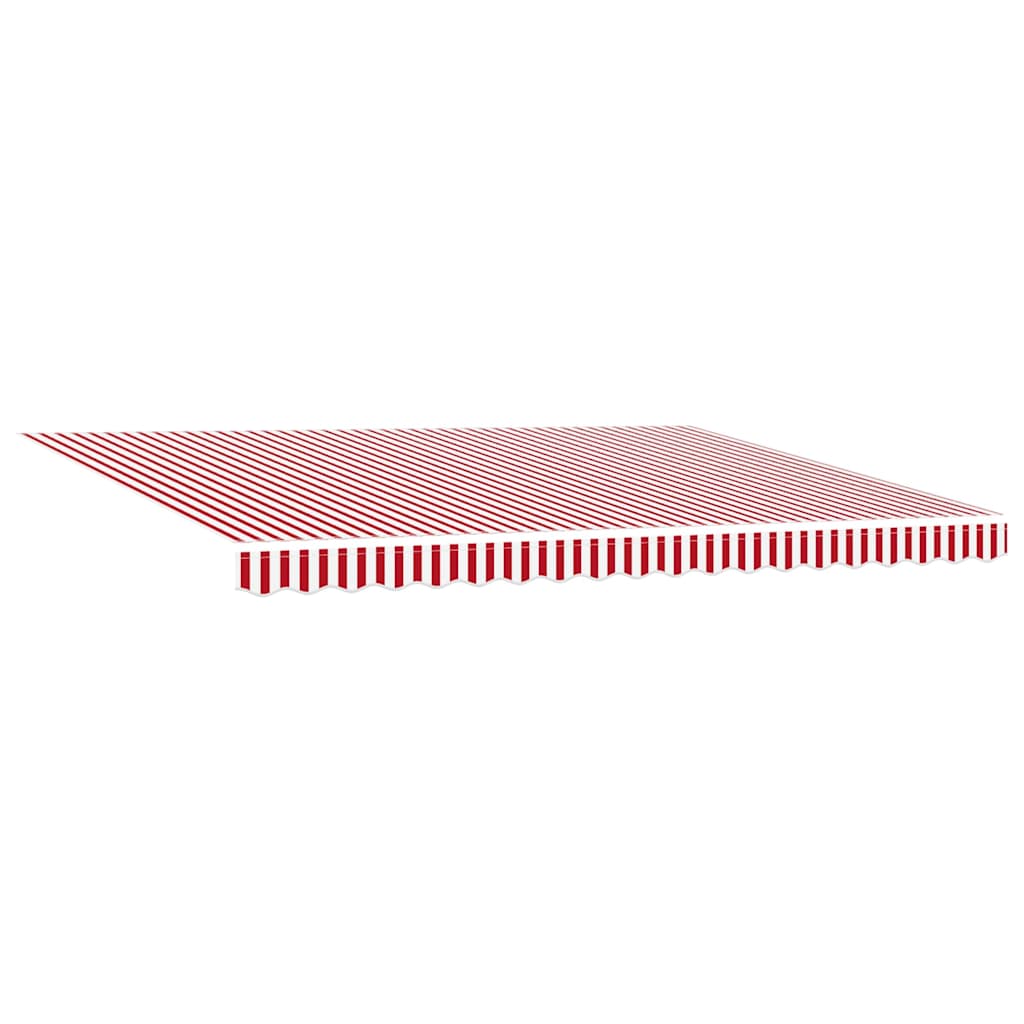 Retractable Awning Red and White Stripe 450x300 cm Fabric