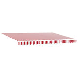 Retractable Awning Red and White Stripe 450x300 cm Fabric