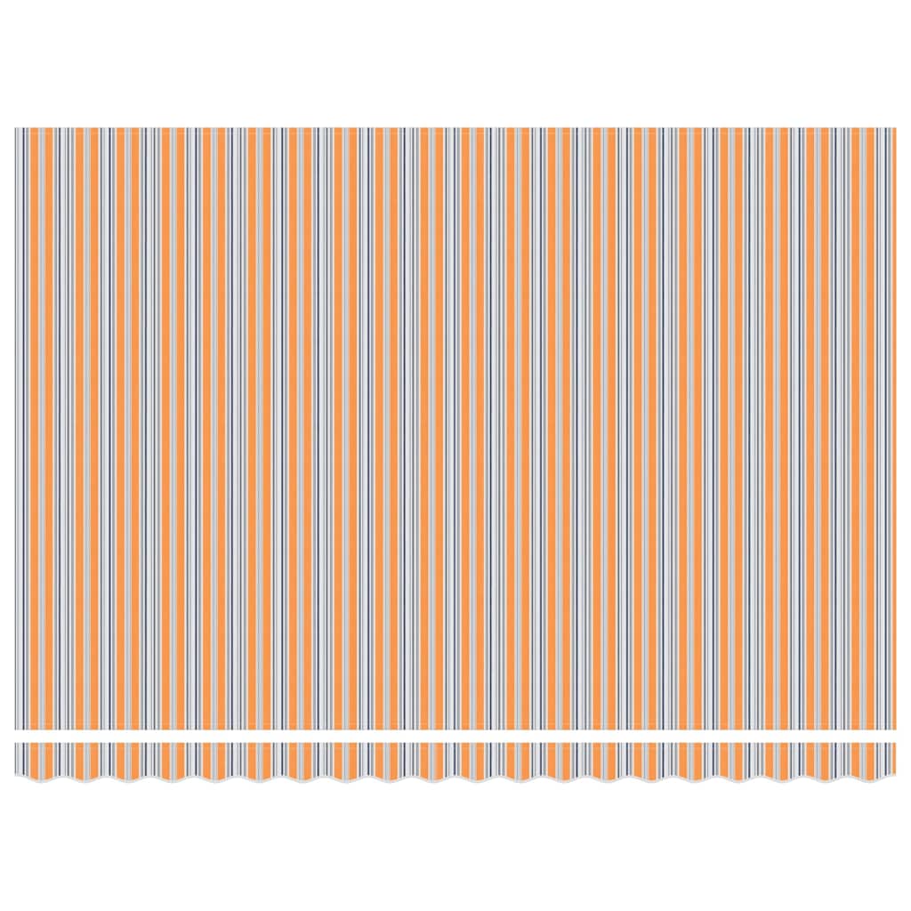 Retractable Awning Multicolour 450 x 300 cm Polyester and Metal