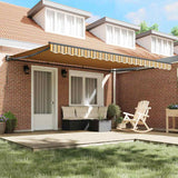 Retractable Awning Manual Multicolour Stripe 450x300 cm Fabric