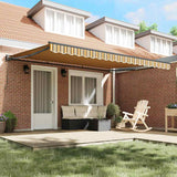 Retractable Awning Multicolour Stripe 450x300 cm Fabric