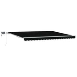 Retractable Awning with Manual 450 x 300 cm Black