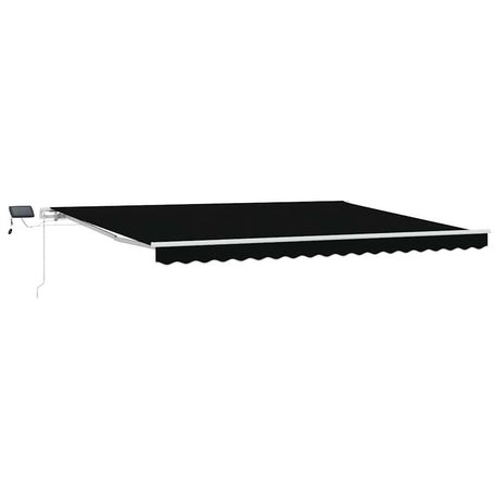 Retractable Awning with Manual 450 x 300 cm Black