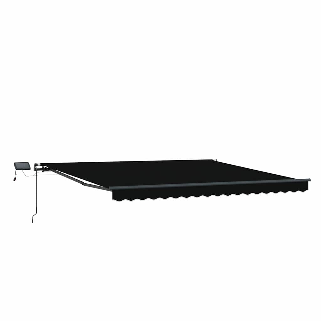 Retractable Awning Manual Black 450 x 300 cm Fabric