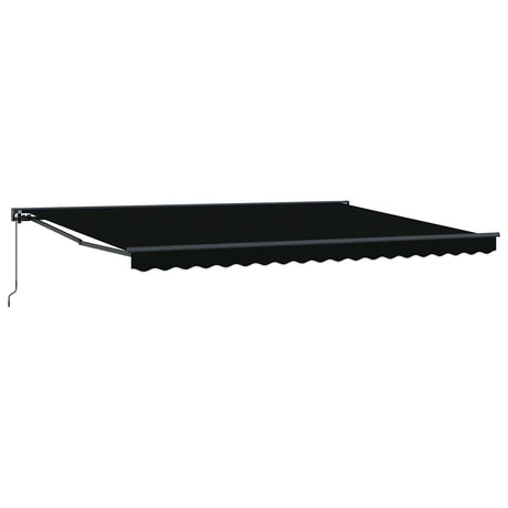 Retractable Awning Manual Black 450x300 cm Fabric