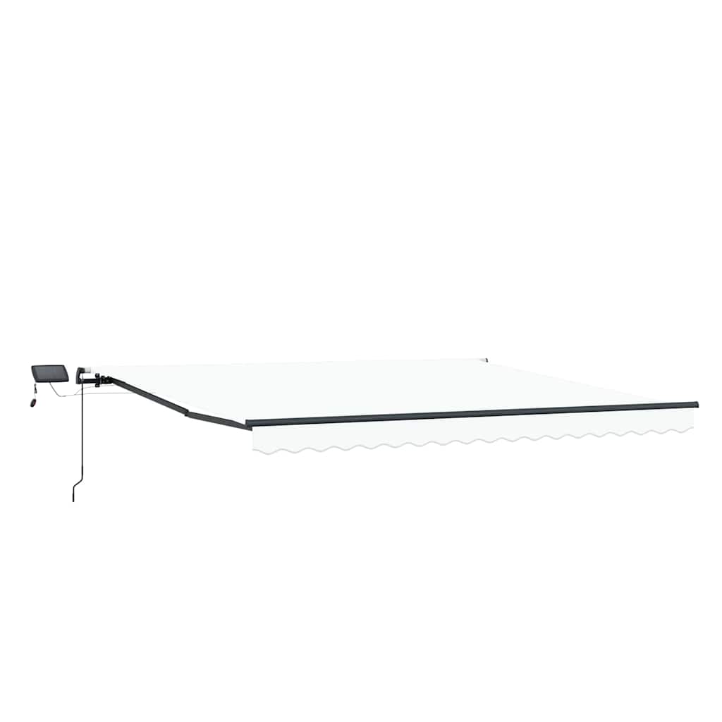Retractable Awning Manual White 450 x 300 cm Fabric