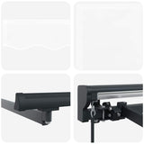 Retractable Awning Manual White 450x300 cm Fabric