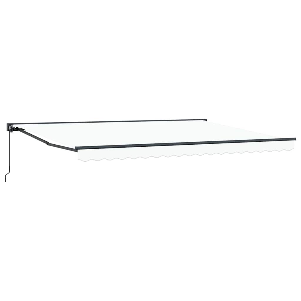 Retractable Awning Manual White 450x300 cm Fabric