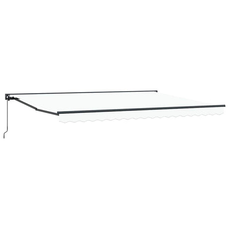 Retractable Awning Manual White 450x300 cm Fabric