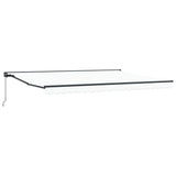 Retractable Awning Manual White 450x300 cm Fabric