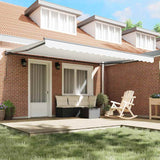 Retractable Awning White 450x300 cm Fabric