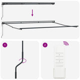 Retractable Awning White 450x300 cm Fabric