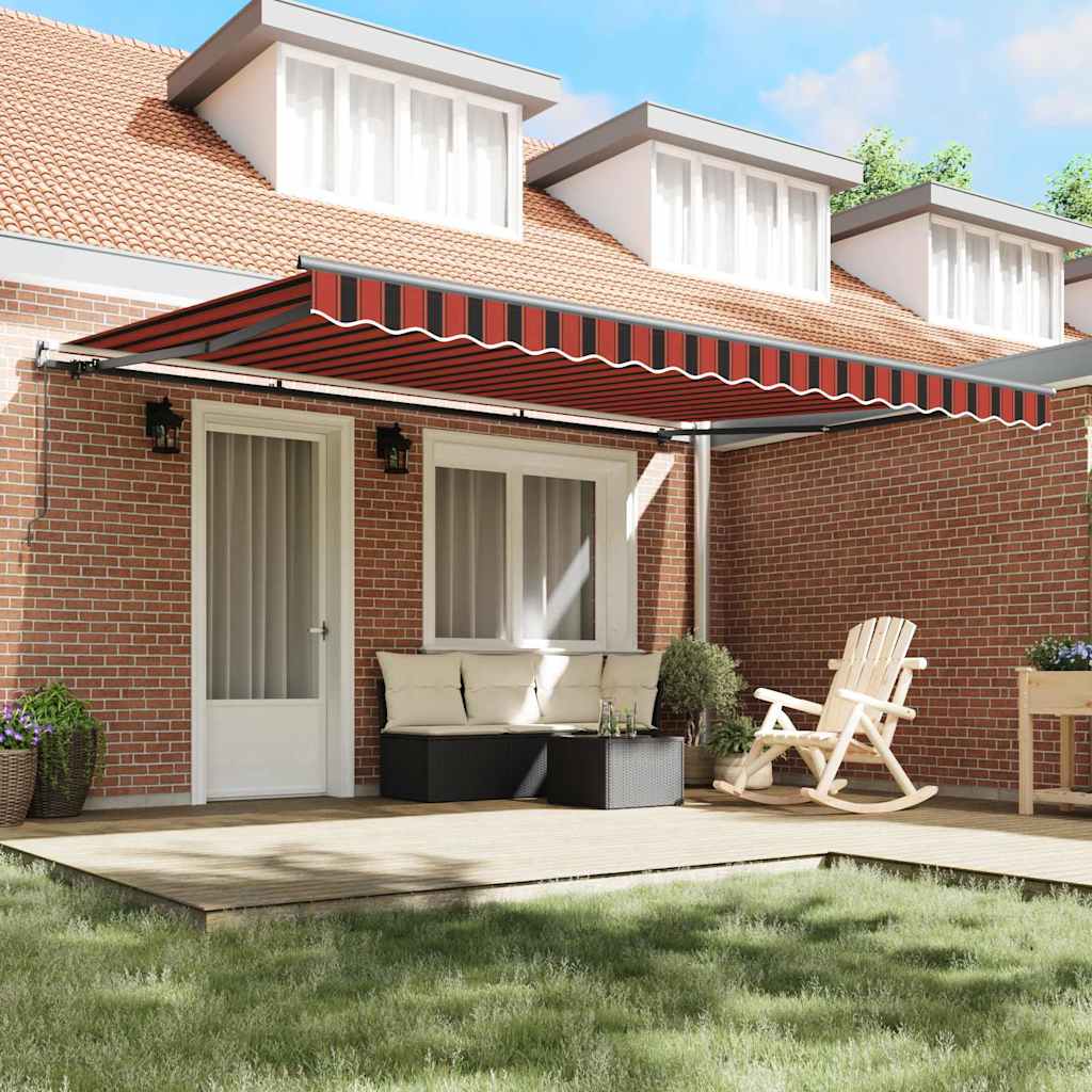 Manual Awning Manual Orange and brown 450 x 350 cm Fabric